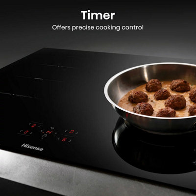 Hisense Hi6 HI8421BSC 80cm Induction Hob Touch Control, Bridge & Super ...