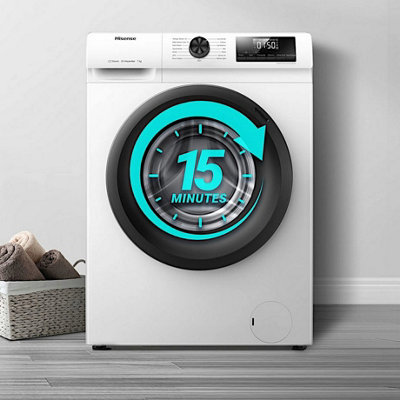 Hisense WFQP7012EVM - White 7KG Washing Machine - 1200 RPM - C energy