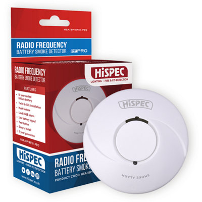 HiSpec Battery Powered Smoke Alarm Kit (2x Smoke) DIY at