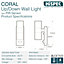 Hispec Coral Up and Down Lighting with PIR - Anthracite Grey:  2x Lights & 4x GU10
