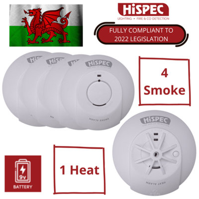 Interconnectable Fast Fix Mains Heat Detector with 10yr