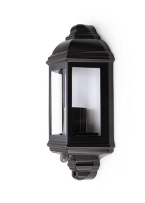 HiSpec Outdoor Half Lantern Wall Light with Photocell Sensor
