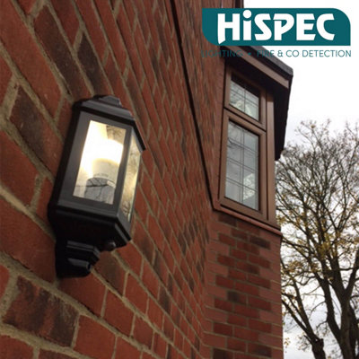 HiSpec Outdoor Half Lantern Wall Light with Photocell Sensor