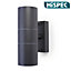 HiSpec Up Down Exterior Wall Light - Mains Powered - Anthracite Grey