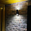 HiSpec Up Down Exterior Wall Light - Mains Powered - Black