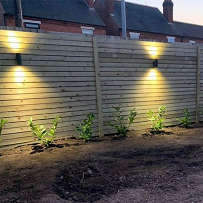 HiSpec Up Down Exterior Wall Light Mains Powered with Photcell