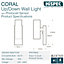 HiSpec Up Down Exterior Wall Light - Mains Powered with Photcell - Stainless Steel