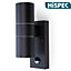 HiSpec Up Down Exterior Wall Light - Mains Powered with PIR - Black