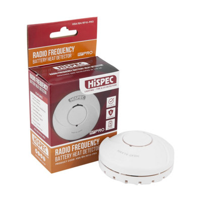 HiSpec Wireless Interlinking 10 Year Sealed Battery Alarm Kit (Scottish and English Legislation Compliant) - 2 Smoke 1 Heat 1 CO