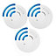 HiSpec Wireless Interlinking 10 Year Sealed Battery Alarm Kit (Scottish and English legislation Compliant) - 2 Smoke 1 Heat