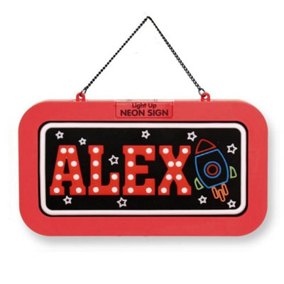 History & Heraldry Light Up Neon Name Sign - Alex