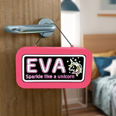 History & Heraldry Light Up Neon Name Sign - Eva