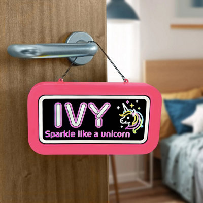 History & Heraldry Light Up Neon Name Sign - Ivy