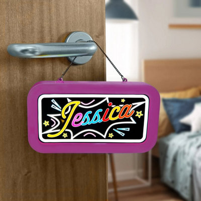 History & Heraldry Light Up Neon Name Sign - Jessica