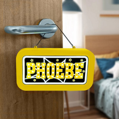 History & Heraldry Light Up Neon Name Sign - Phoebe