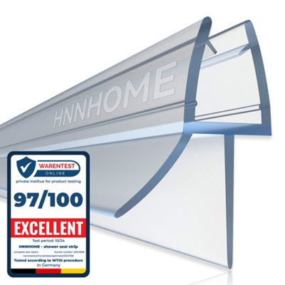 HNNHOME Rubber Plastic Bath Shower Screen Seal Strip For 8-10mm Glass Door Straight up to 20mm Gap