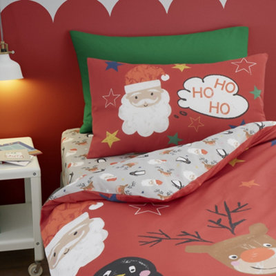 Ho Ho Ho Festive Print Duvet Cover Set