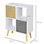 HOCOM 70x56cm Freestanding 4 Cube Storage Cabinet Unit w/ 2 Drawers