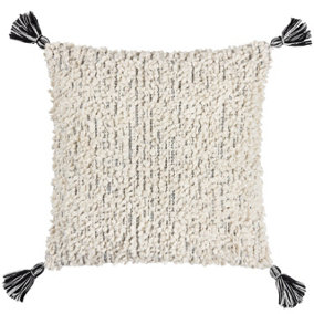 Hoem Cambre Boucle Tasselled 100% Cotton Cushion Cover