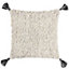 Hoem Cambre Boucle Tasselled 100% Cotton Feather Filled Cushion