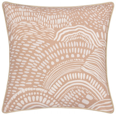 Hoem Nola Abstract Piped Feather Filled Cushion