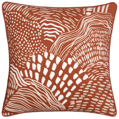 Hoem Nola Abstract Piped Feather Filled Cushion