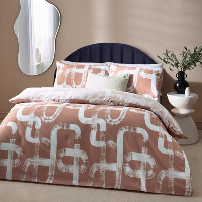Hoem Tuba Abstract Cotton Rich Reversible Duvet Cover Set