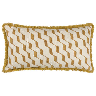 Hoem Zabine Geometric Feather Rich Cushion