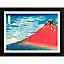 Hokusai Red Fuji 30 x 40cm Framed Collector Print