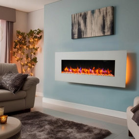 Holbeck White Wall Mounted Electric Fire