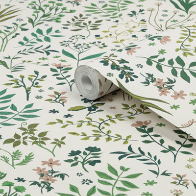 Holcombe Floral Creme Wallpaper