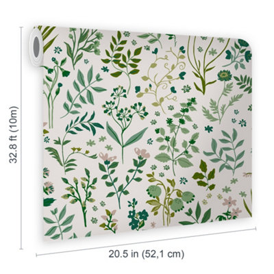 Holcombe Floral Creme Wallpaper