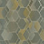 Holden Asik Geo Wallpaper Grey/Yellow (13002)