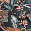Holden Bazaar Animal Jacobean Wallpaper Navy 13451