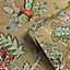 Holden Bazaar Animal Jacobean Wallpaper Ochre 13450