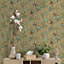 Holden Bazaar Animal Jacobean Wallpaper Ochre 13450