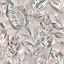 Holden Decor Aralia Pink Leaves and Foliage Embossed Wallpaper