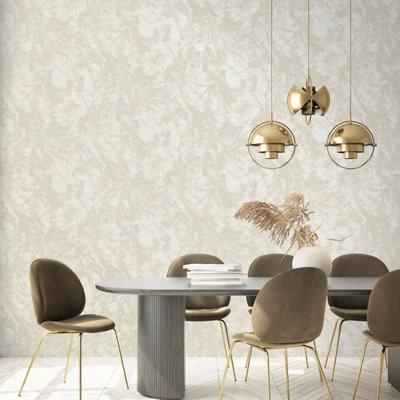 Holden Decor Calacatta Marble Bead Champagne Marble Textured Wallpaper