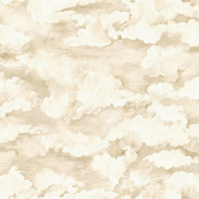 Holden Decor Cloudscape Cream Beige Wallpaper Sky Calming Modern Feature Wall