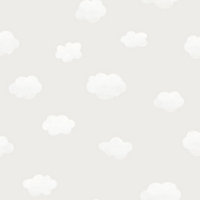 Holden Decor Cloudy Sky Grey Children's Smooth Wallpaper