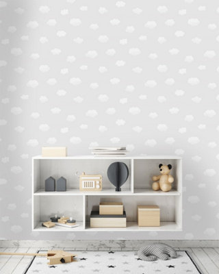 Holden Decor Cloudy Sky Grey Wallpaper 90990