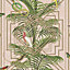 Holden Decor Congo Bold Glasshouse Tropical Jungle Butterfly Snake Wallpaper Pink 90200