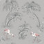 Holden Decor Flamingo Lake Grey/Coral Tropical Smooth Wallpaper