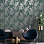 Holden Decor Glistening Peacock Green Smooth Wallpaper