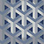 Holden Decor Glistening Trident Geo Navy 3D Geometric Smooth Wallpaper