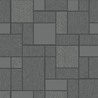 Holden Decor Glitter Tile Black Tile Effect Blown Wallpaper
