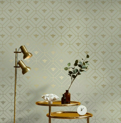 Green store wallpaper b&q