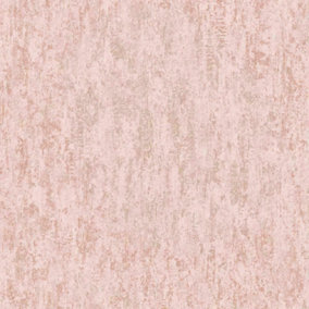 Holden Decor Industrial Texture Blush Pink Metallic Rose Gold Wallpaper 12841