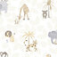 Holden Decor Jungle Friends Neutral Children's Jungle Animals Smooth Wallpaper
