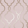 Holden Decor Laticia Pink Trellis Textured Wallpaper